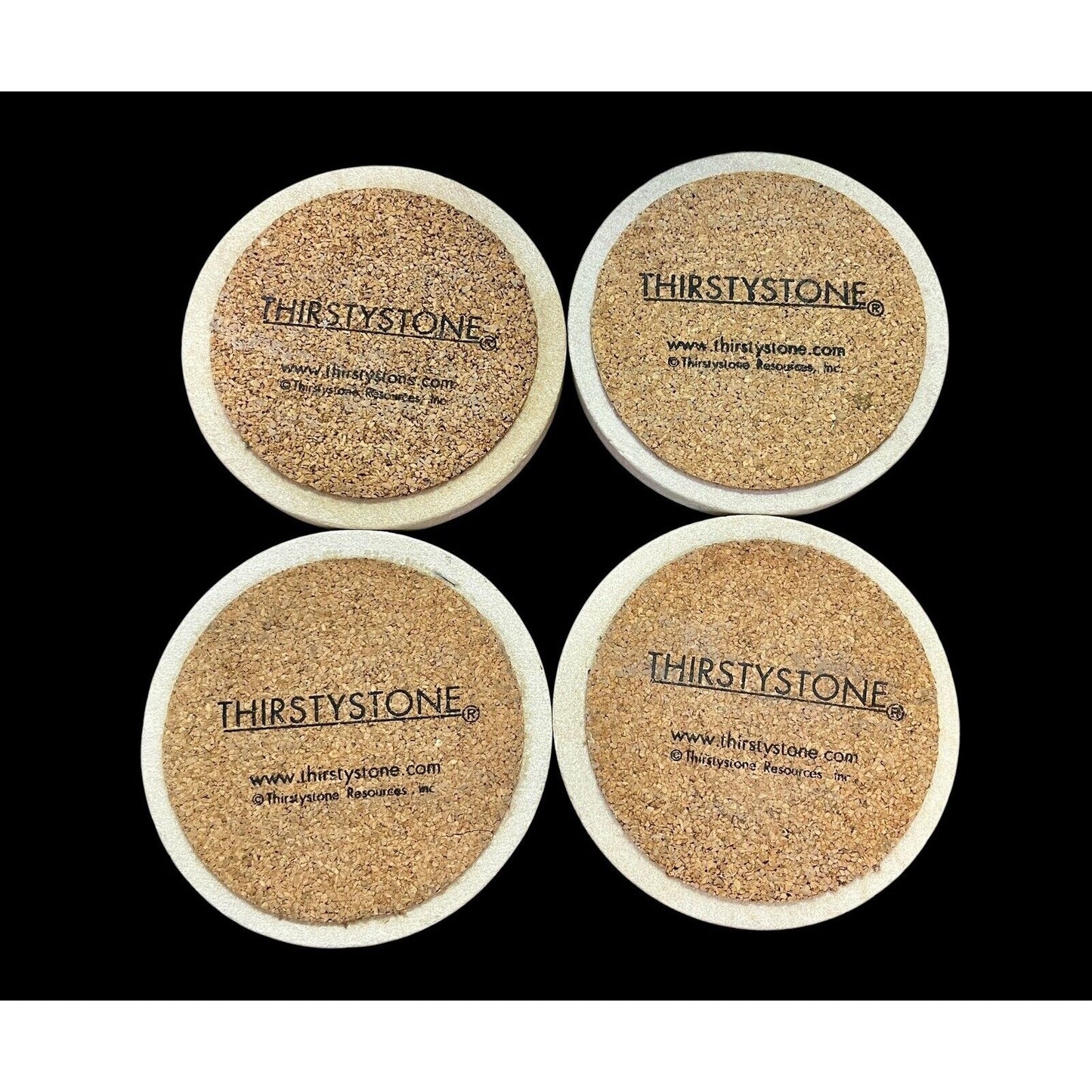 Vintage Retro Thirstystone Resources Sandstone Adobe Night Set of 4 Coasters EUC