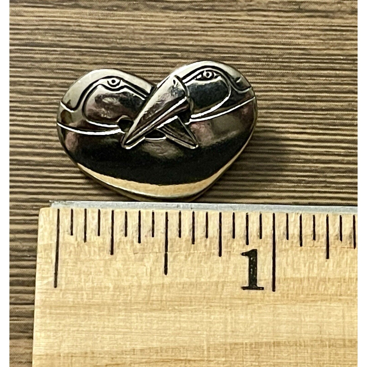 Vintage Retro Classic by Designer Laurel Burch “Dove Heart” Pin VGUC Gorgeous