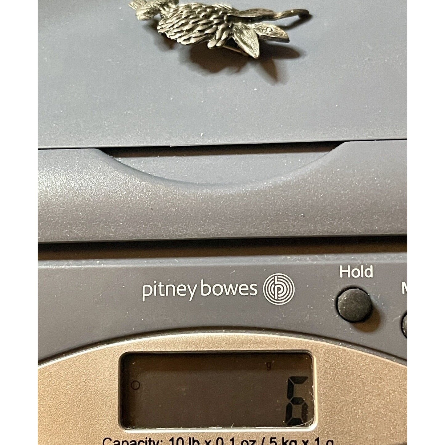 Vintage Retro Bumblebee On Flower Pewter 2" Brooch Signed MB Marjolein Bastin
