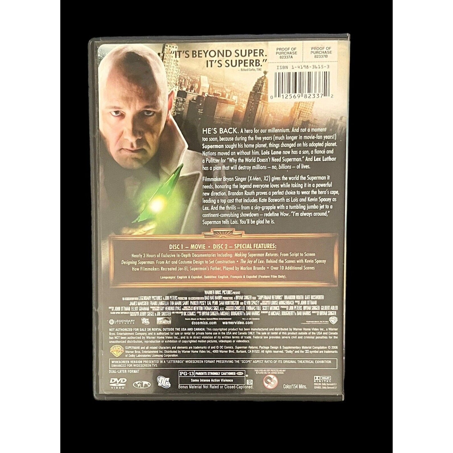 Superman Returns • Special Edition • DVD • 2006 • Two-Disc • Brandon Routh