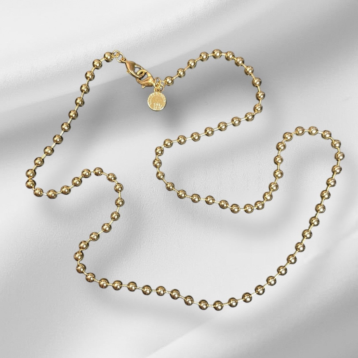 Vintage Liz Claiborne Golden Balls Beaded Adjustable 28” Necklace EUC GORGEOUS