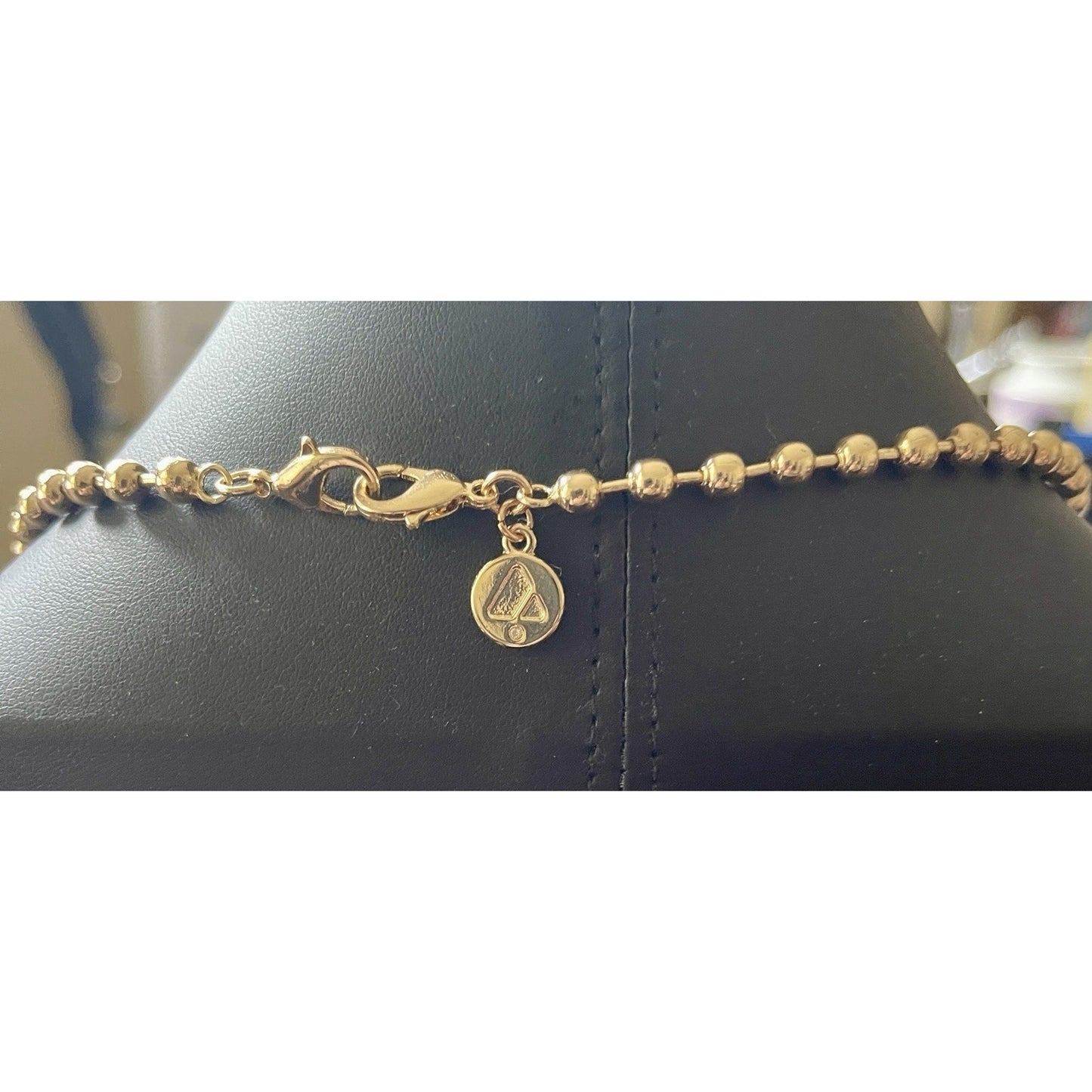 Vintage Liz Claiborne Golden Balls Beaded Adjustable 28” Necklace EUC GORGEOUS