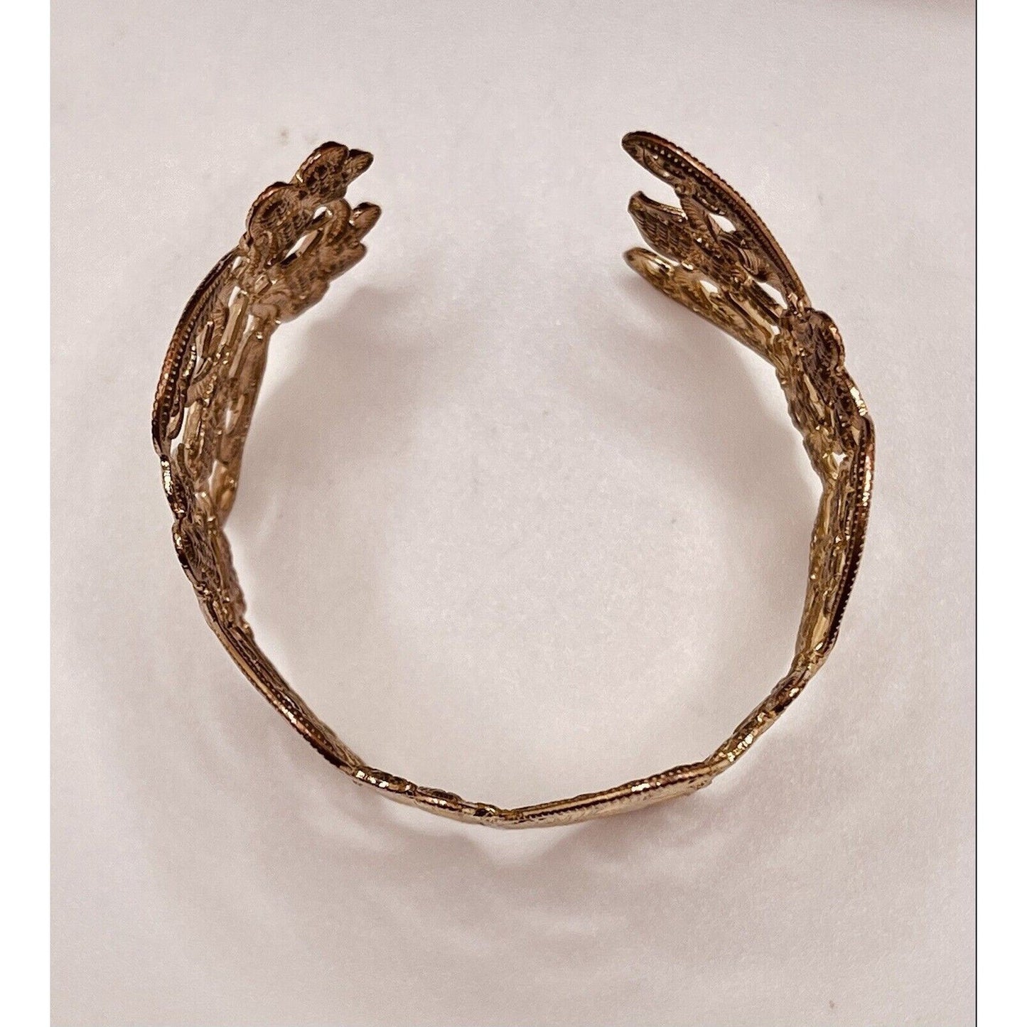 Lia Sophia Hollow Out Open Scroll Adjustable Cuff Gold-tone Bracelet GORGEOUS