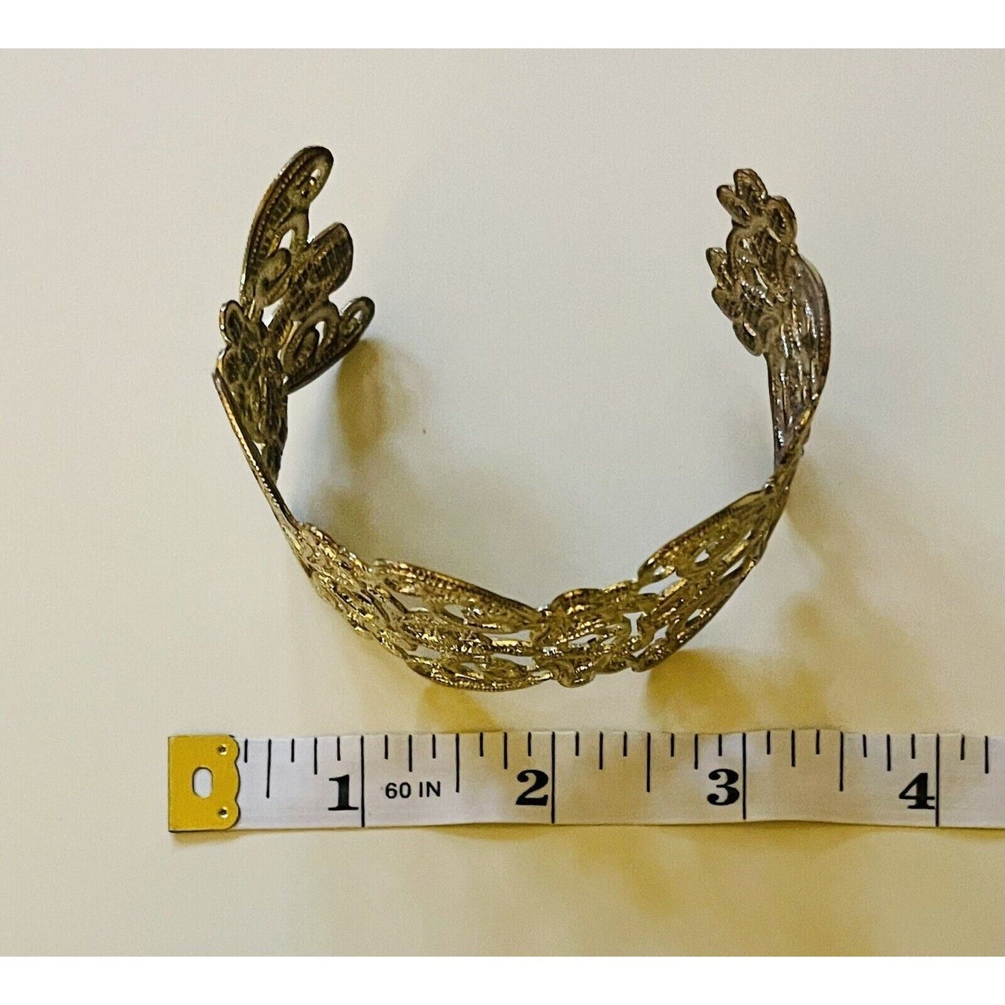 Lia Sophia Hollow Out Open Scroll Adjustable Cuff Gold-tone Bracelet GORGEOUS