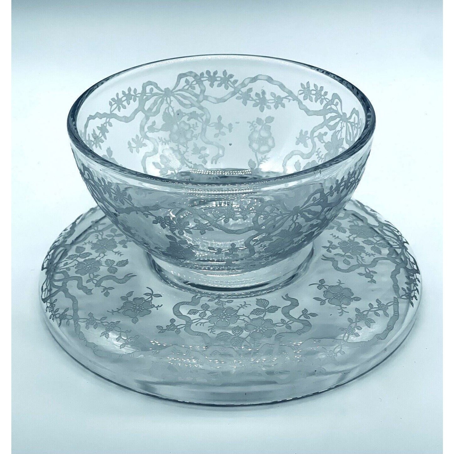 Vintage Rare Fosteria Buttercup Mayo Dish With Under-plate Gorgeous Classic EUC