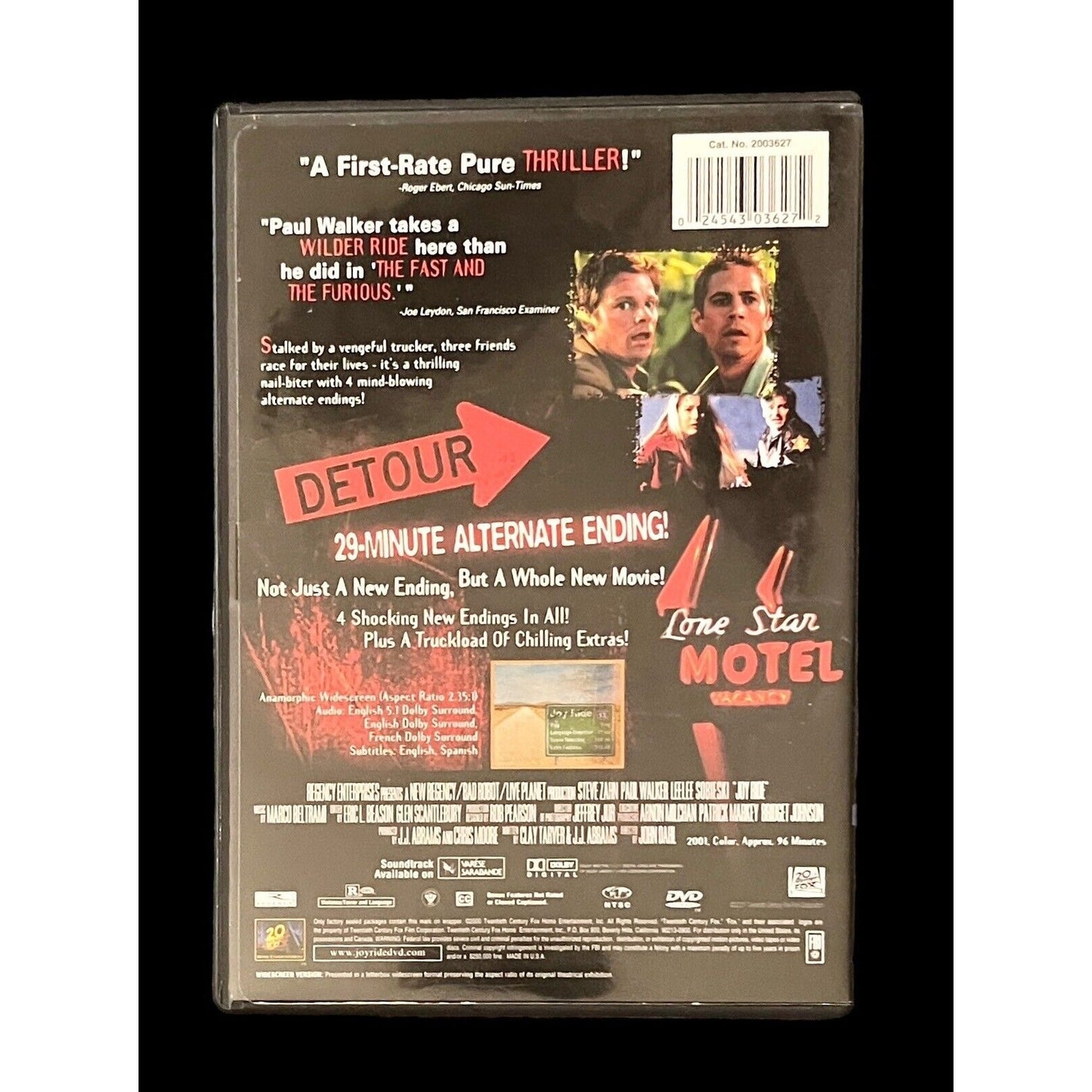 Joy Ride • Special Edition • 2001 • DVD