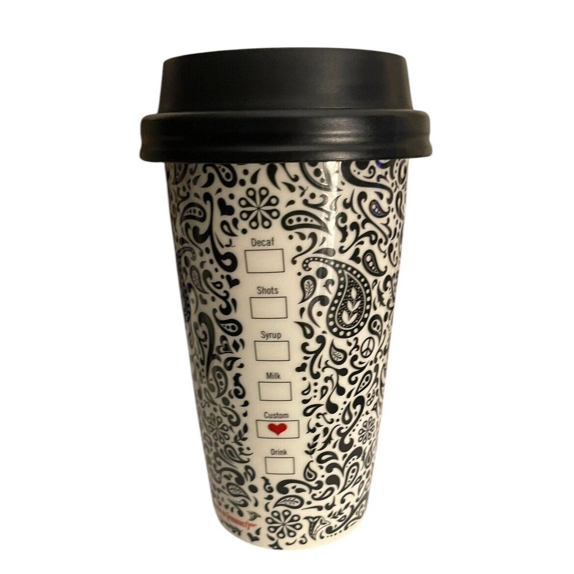 Starbucks Ed Jonathan Adler Product Red 12 oz Coffee Tumbler Travel Mug Cup EUC