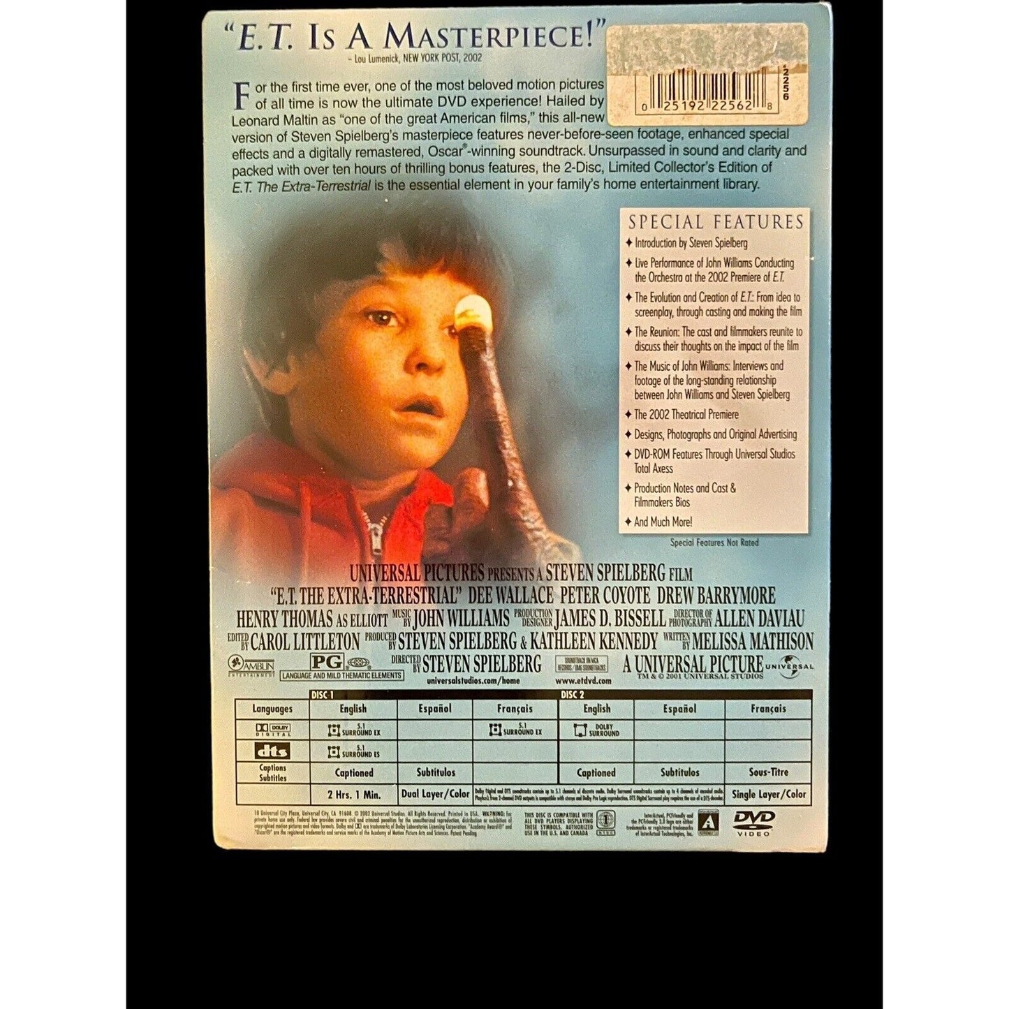 E.T. The Extra-Terrestrial • DVD • 2002 • 2 Disc Set