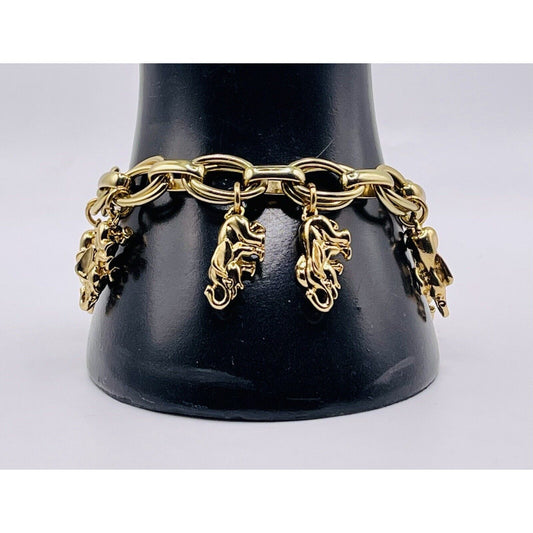 C. WONDER GOLD TONE ELEPHANT CHARM 7.5" TOGGLE BRACELET SUPER CUTE