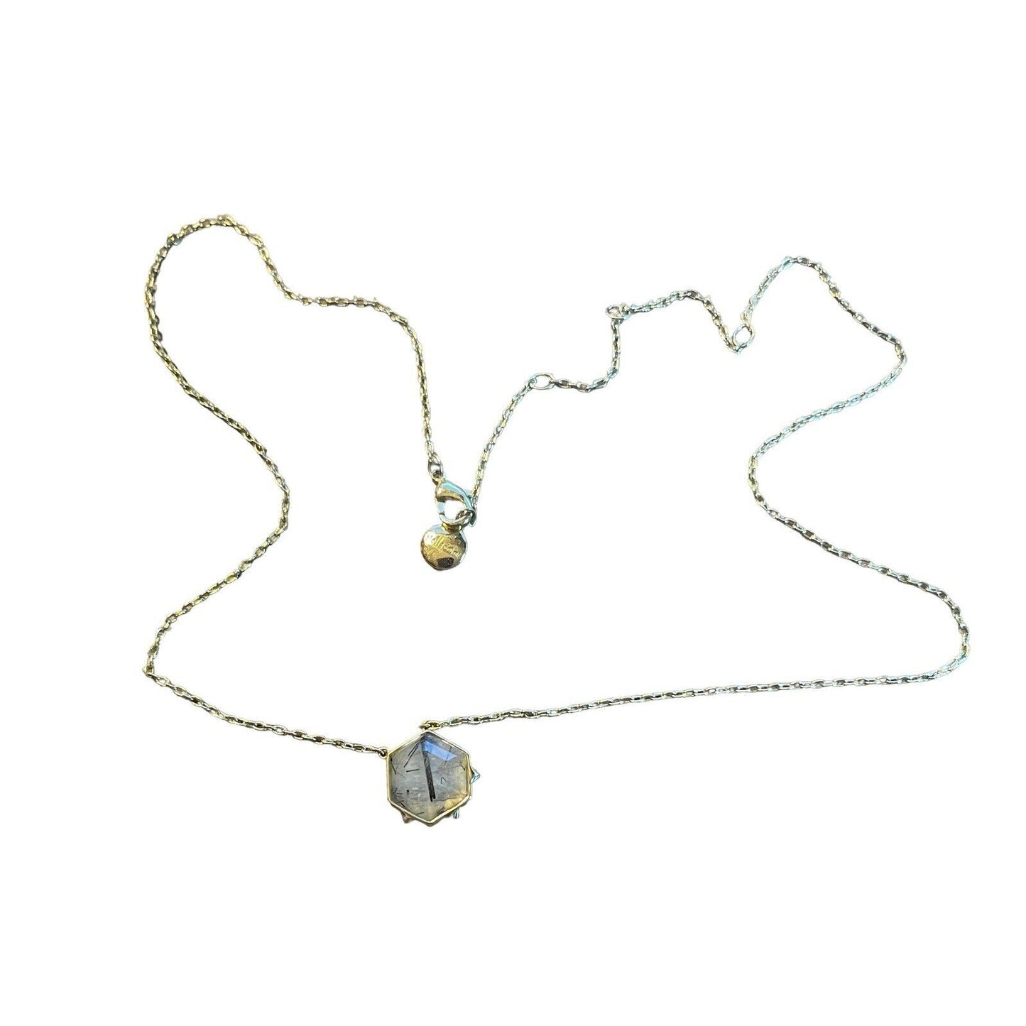 Stella & Dot Nova Jadeite Goldtone 19” Necklace EUC GORGEOUS
