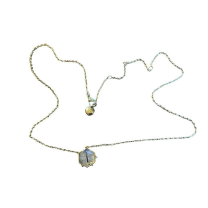 Stella & Dot Nova Jadeite Goldtone 19” Necklace EUC GORGEOUS