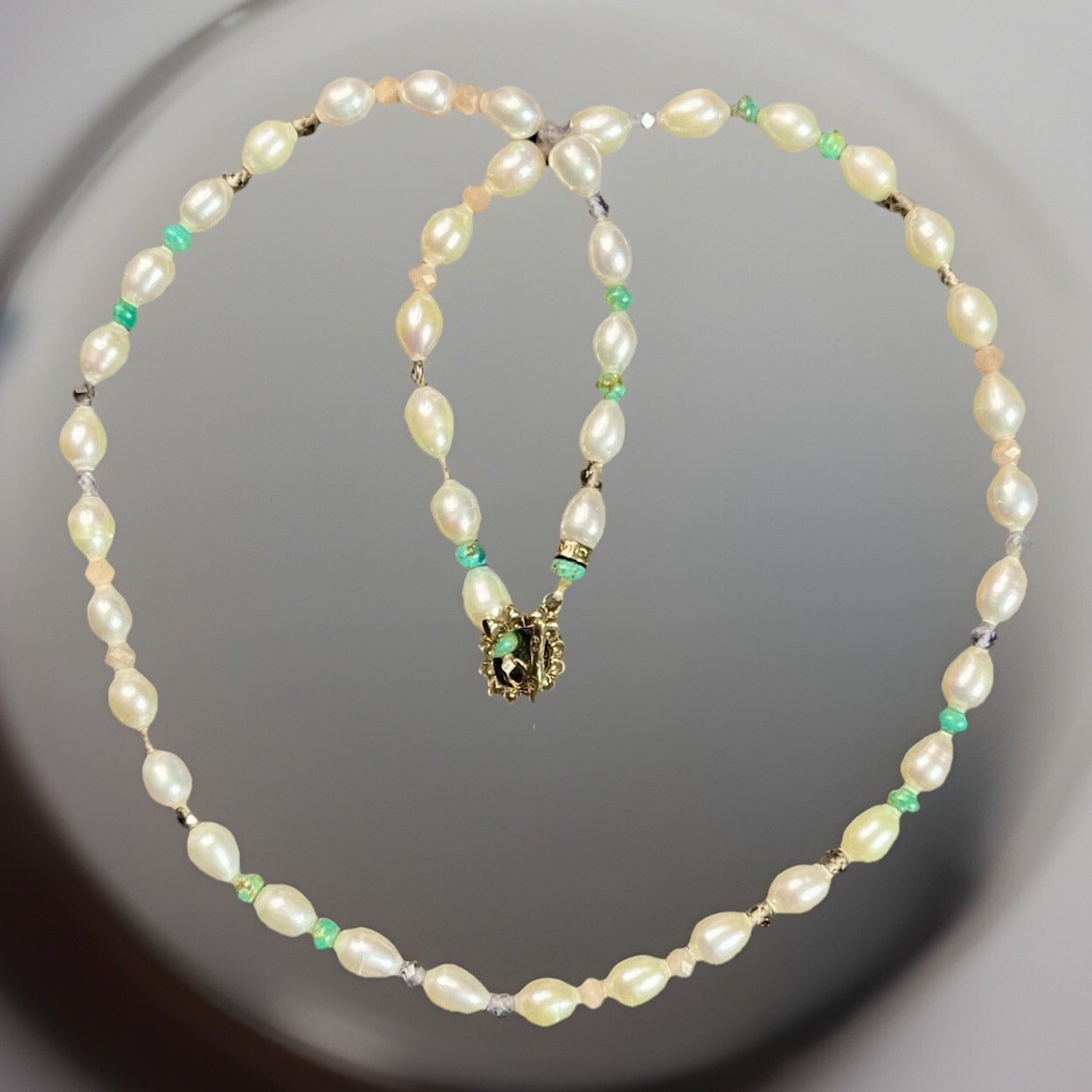 Chan Luu Freshwater Beaded Pearls, Turquoise Gems, Crystals 17" Necklace EU
