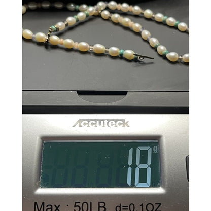 Chan Luu Freshwater Beaded Pearls, Turquoise Gems, Crystals 17" Necklace EU