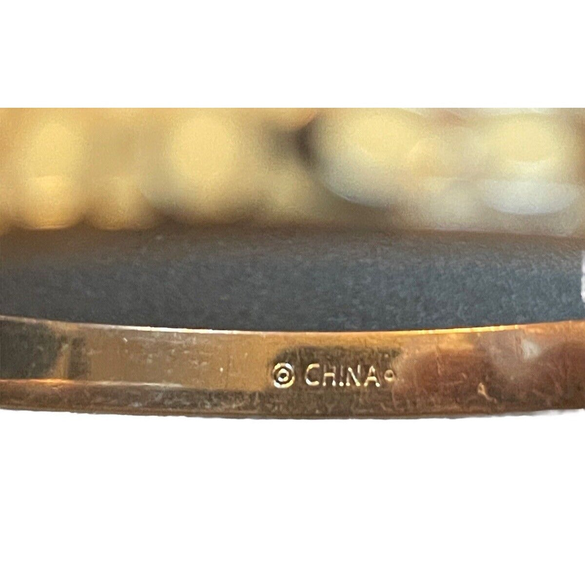 Coach Logo Signature Women's Silver Stainless Steel & Cream Enamel Bracelet EUC