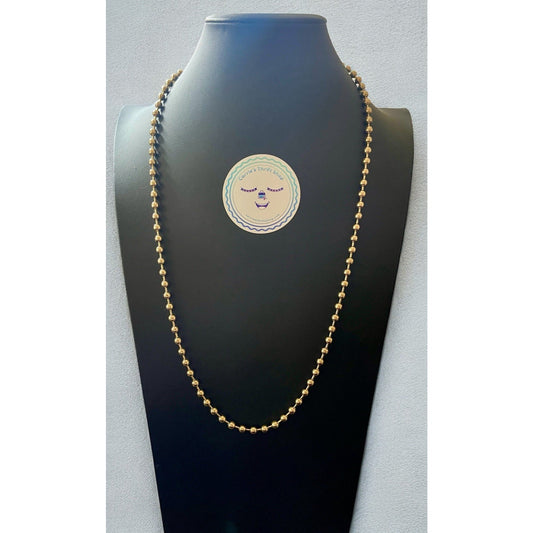 Vintage Liz Claiborne Golden Balls Beaded Adjustable 28” Necklace EUC GORGEOUS