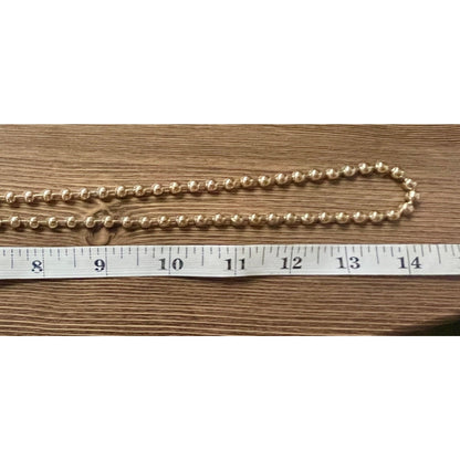 Vintage Liz Claiborne Golden Balls Beaded Adjustable 28” Necklace EUC GORGEOUS