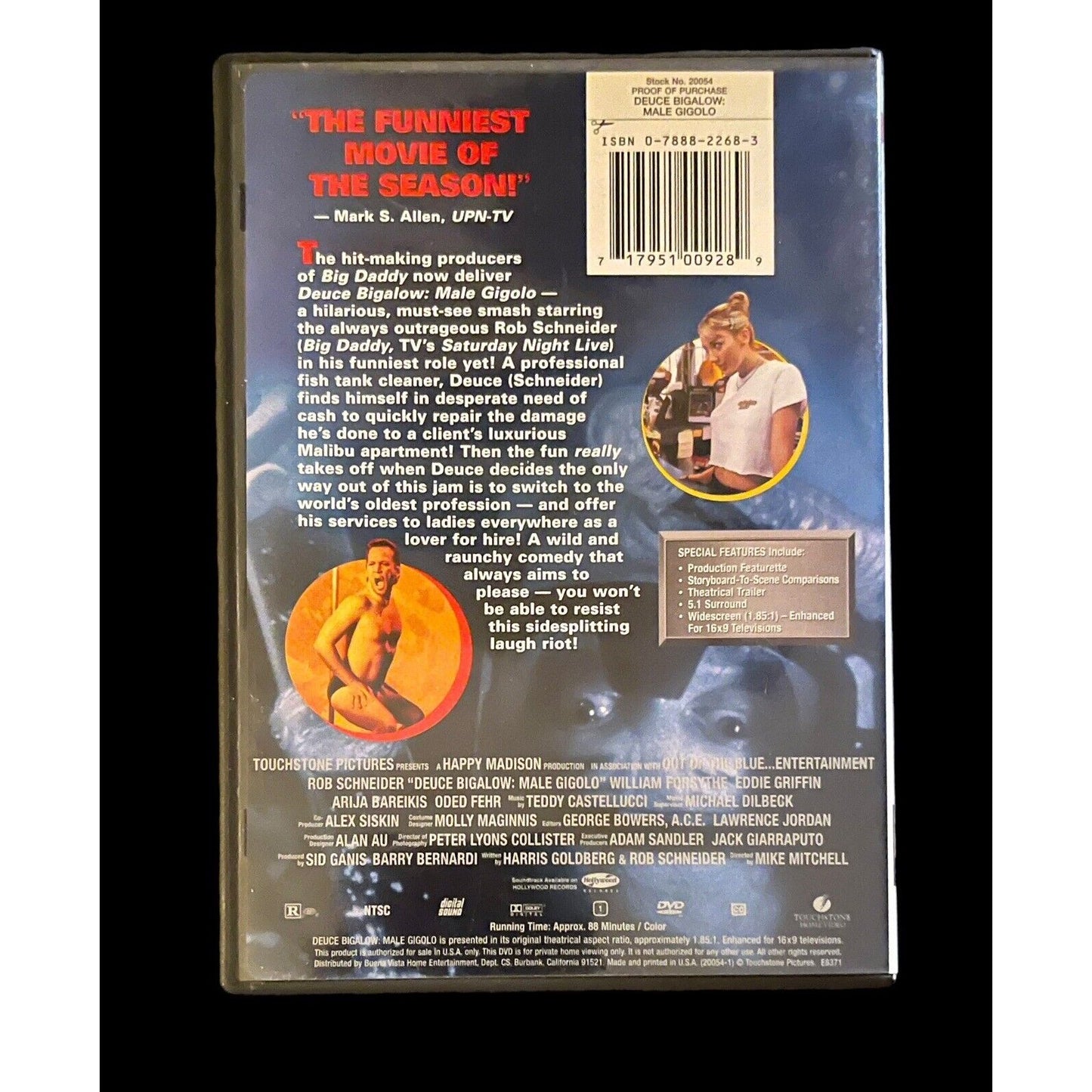 Deuce Bigalow • Male Gigolo • DVD • 2000 • Rob Schneider